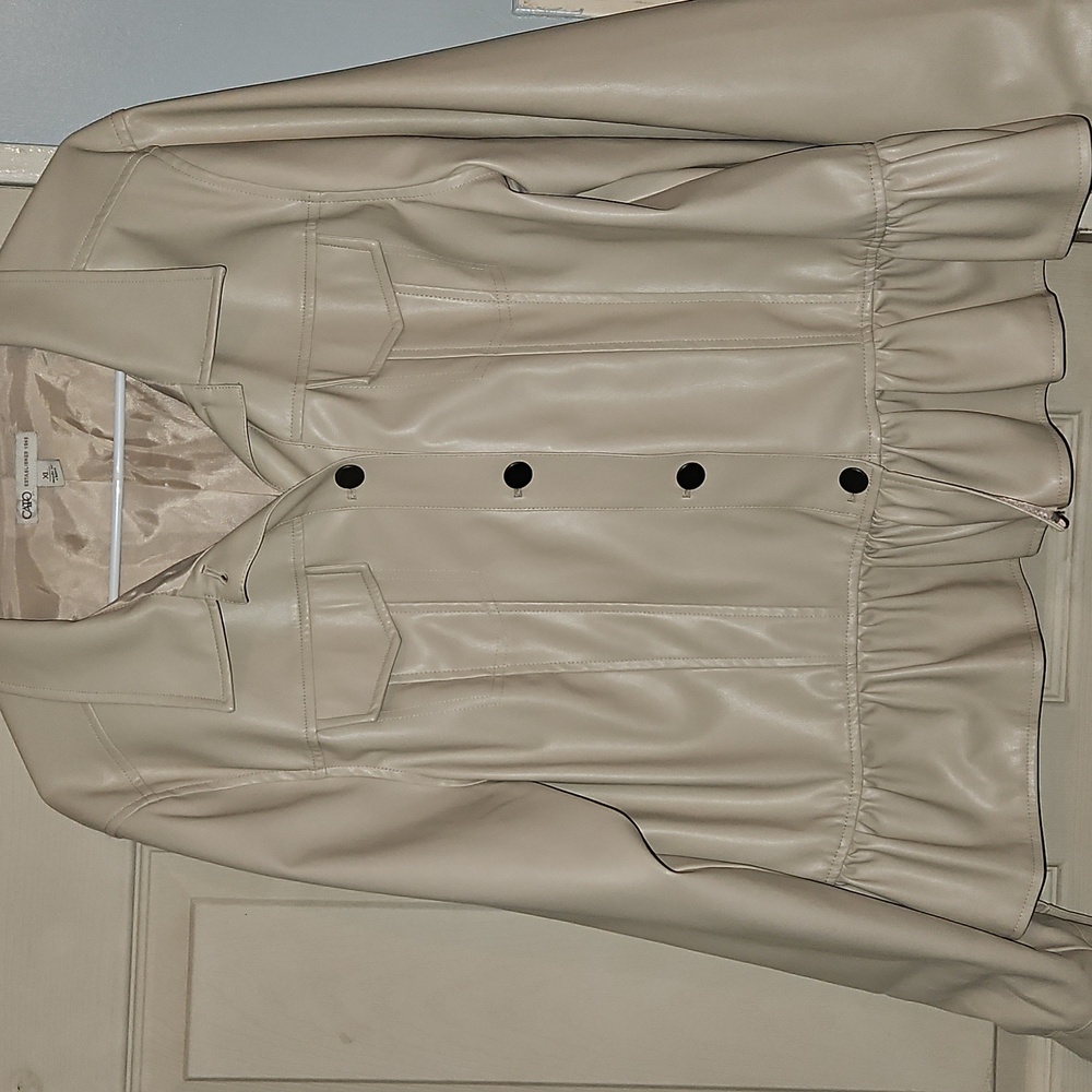Cato Cream Leather Jacket